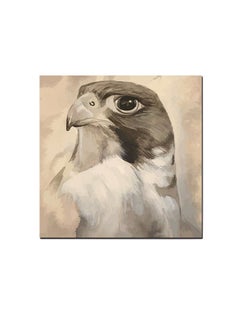 Buy Falcon Wall Art Painting Beige/Grey/White 30 x 30cm in Saudi Arabia