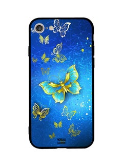 Buy Protective Case Cover For Apple iPhone SE (2020) Blue/Gold in Egypt
