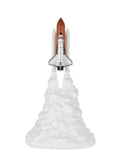 Buy 3D Rocket Rechargeable Shuttle Lamp White/Brown/Black 14.5x14.5x27.5centimeter in UAE