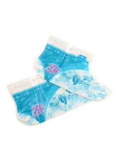 Buy 3D Super Intense Exfoliating Foot Pad Blue/White L in Saudi Arabia