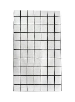 Buy Checkered Table Cloth White/Black 137x90cm in UAE