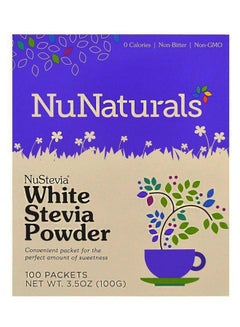 Buy Nustevia White Stevia Powder Packets 100grams Pack of 100 in UAE