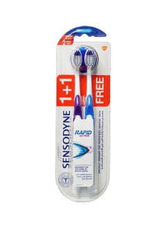 Buy 2-Piece Rapid Action Toothbrush white 75centimeter in UAE