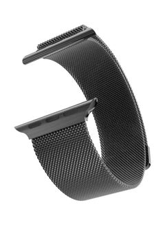 اشتري Replacement Stainless Steel Band For Apple Watch Series 4 Black في مصر