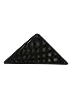 Buy 4-Piece Sticky Gel Carpet Corners Grip Pad Set Black 11centimeter in UAE