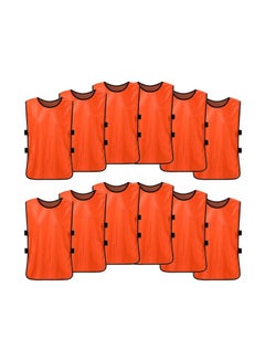 Buy 12-Piece Soccer Pinnies Quick Drying Footbal Vest Team Training Bibs in Saudi Arabia