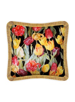 اشتري Fancy Tulip Velvet Cushion Cover متعدد الألوان 45 x 45سنتيمتر في الامارات