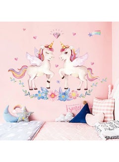 Buy Decorative Unicorn Pattern Wall Sticker Multicolour 60 x 90centimeter in Saudi Arabia