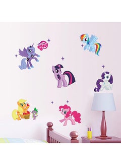 Buy Decorative My Little Pony Pattern Wall Sticker Multicolour 50 x 70centimeter in UAE