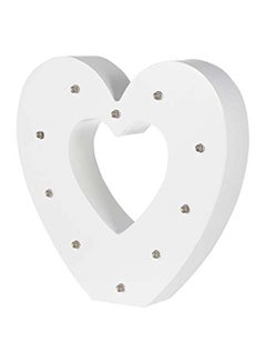 Buy Heart Shaped Decorative LED Light White 16 x 16centimeter in UAE