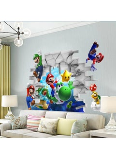 Buy Super Mario Bros Removable Wall Sticker Multicolour 65 x 48centimeter in Saudi Arabia