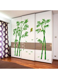 Buy Decorative Bamboo Forest Pattern Wall Sticker Green 295 x 165centimeter in Saudi Arabia