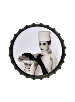 اشتري Vintage Bottle Cap Wall Decor Plaque أبيض/أسود 35 x 35سنتيمتر في الامارات