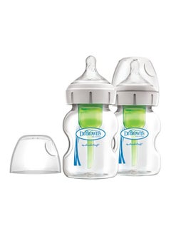Buy Option Plus Wide Neck Feeding Bottle, Pack Of 2, 150 ml in Saudi Arabia