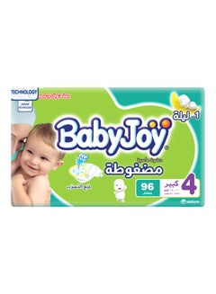 Buy Compressed Tape Diaper, Size 4 Large,  Jumbo Box, 10-18 KG, Count 96 in Saudi Arabia