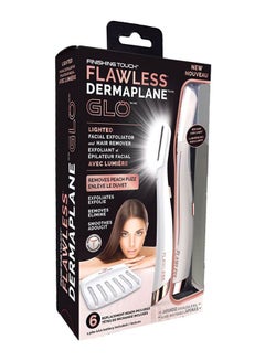 Buy Flawless Dermaplane GLO Facial Hair Remover White/Copper in Saudi Arabia