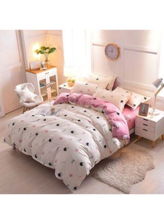 Buy 4-Piece European Style Luxury Jacquard Single Bedding Set Polyester Multicolour in Saudi Arabia