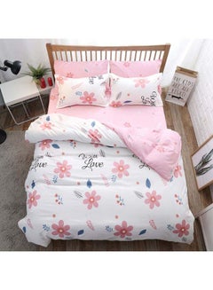 Buy 4-Piece European Style Printed Duvet Cover Set Polyester Multicolour in UAE