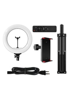 اشتري 5-Piece LED Ring Light Fill In Lamp Kit Black/White في مصر