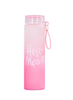 Buy Hello Master Borosilicate Glass Water Bottle Pink 450ml in Egypt