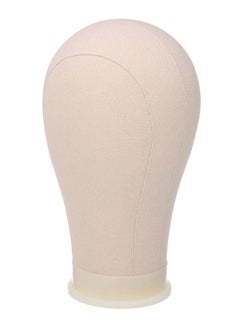 Buy Wig Display Styling Block Head Mannequin Beige 21inch in UAE