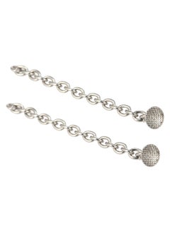 Buy 2-Piece Dental Orthodontic Button Chain Set Silver in UAE