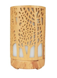 اشتري Ultrasound 7 Colour LED Light Effect Oil Diffuser Wood Grain/White 22 x 10.5سنتيمتر في الامارات