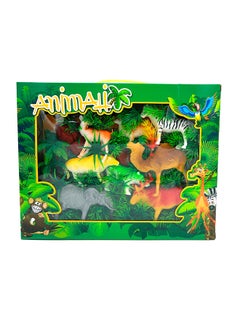 Buy Early Education Mini Jungle Animal Toy Set 33centimeter in Saudi Arabia