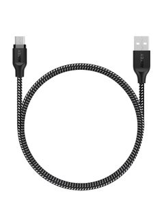 اشتري كابل USB-A إلى ميكرو USB بتصميم مضفر، طراز CB-AM1 أسود في السعودية
