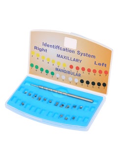 Buy 19-Piece Dental Orthodontic Active Self-Ligating Brackets With Install Tool Silver in UAE