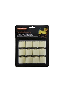 Buy Flameless Flickering LED Candle White 6 x 6cm in UAE