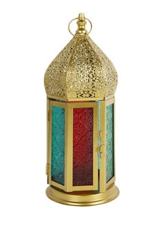 اشتري Eid And Ramadan Fanoos With Glass Gold 10 x 23centimeter في الامارات