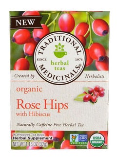 اشتري Organic Rose Hips Tea Bags, 32grams Pack of 16 في الامارات