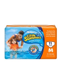 اشتري عبوة حفاضات سباحة ليتل سويمرز أحادية الاستخدام، مقاس متوسط للأطفال بوزن 11‎-15 كجم، 11 قطعة في السعودية