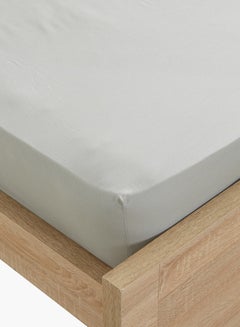 اشتري P Elementary-Single Fitted Sheet Cotton Silver 90x200+25cm في الامارات