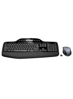 Buy Wireless English Keyboard With Mouse And USB Receiver Black/Grey in Saudi Arabia