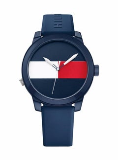 Buy Men's Round Shape Rubber Strap Analog Wrist Watch 42 mm - Blue - 1791322 in UAE