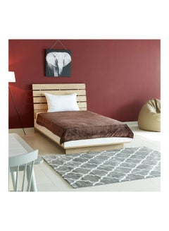 اشتري Royal Textured Blanket Polyester Brown Queen في الامارات