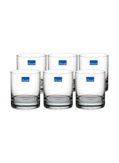 Buy 6-Piece San Marino Rock Glass Set Clear 245ml in UAE