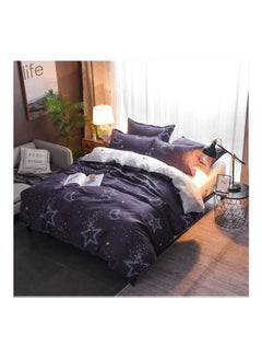 Buy 3-Piece Jacquard Duvet Cover Set Polyester Black/White in Saudi Arabia