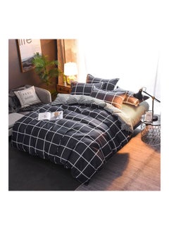 Buy 3-Piece Printed Duvet Cover Set Combination Black/White in Saudi Arabia