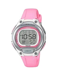 Buy Women's Water Resistant Silicone Digital Wrist Watch LW-203-4AVDF - 35 mm - Pink in UAE