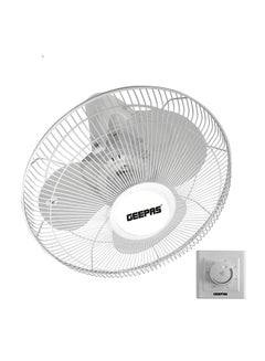 Buy 16" Orbit Fan - Wide Oscilation, Speed Controller with 3 Leaf ABS Blades with Metal Grill | Ideal for Office, Bedroom, Study Room, Living Room & more GF9607 White in Saudi Arabia