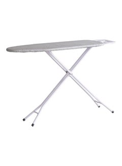 Buy Atlanta Ironing Board With Heat Resistant Cover And Steam Iron Rest Grey/White 110x33x81cm in UAE