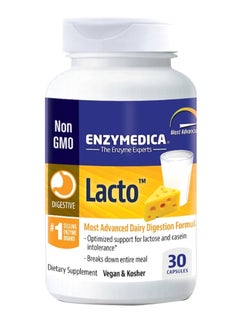 Buy Lacto Most Advanced Dairy Digestion Formula - 30 Capsules in UAE