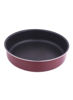 اشتري Round Baking Pan Non Stick Coating أحمر برغندي 28 سنتيمتر في السعودية