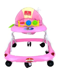 Buy Baby Walker With Adjustable Height Rotatable Wheel, Music Button, Safe And Comfortable Seat in UAE