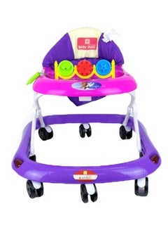 اشتري Baby Walker With Adjustable Height Rotatable Wheel, Music Button, Safe And Comfortable Seat في الامارات