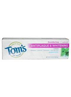 Buy Antiplaque And Whitening Fluoride Free Peppermint Toothpaste 155.9grams in UAE