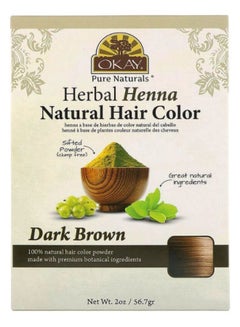 Buy Herbal Henna Natural Hair Colour Dark Brown in UAE